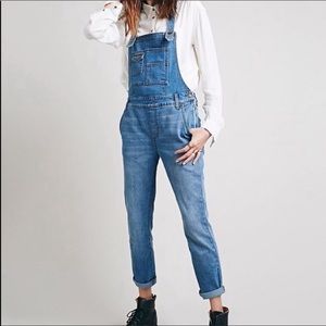 Free People slim overalls
